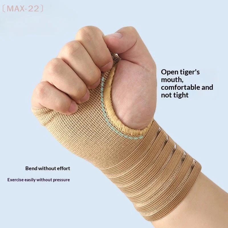 〔MAX-22〕1PCS Universal Wrist Support Sports Bandage Gloves Adjustable Wrist Brace Fitness Sports Anti- Anti-Wear Gloves