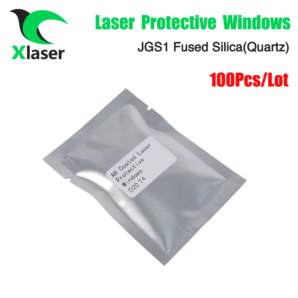 XLaser 100Pcs/Lot Laser Welding Protective Windows 18*2/20*2/20*3/20*4mm For CQWY Sup WSX QiLin HanWei Welding Head 1064nm