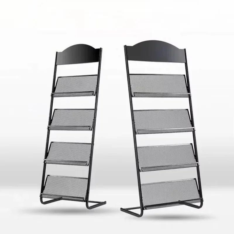 Modern Metal Magazine Books Brochures Posters Vertical Display Stand, Convenient, Practical and Durable