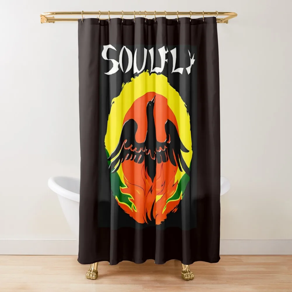 

Soulfly Logo Shower Curtain Anime Bathroom Waterproof Shower Shower Set Modern Bathroom Accessories Curtain
