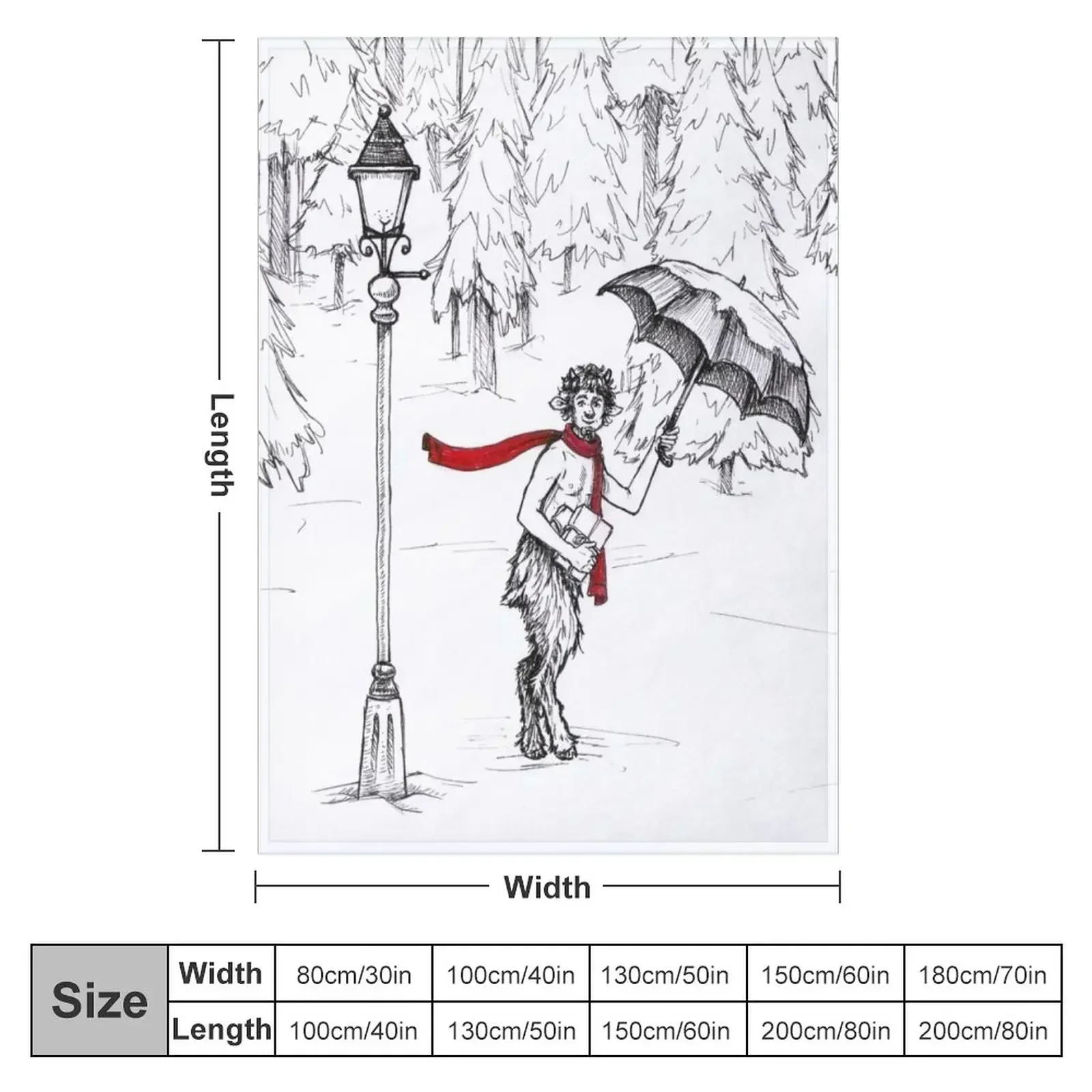 The Lion, The Witch, and the Wardrobe, Chronicles of Narnia Mr. Tumnus Throw Blanket Vintage Loose Blankets