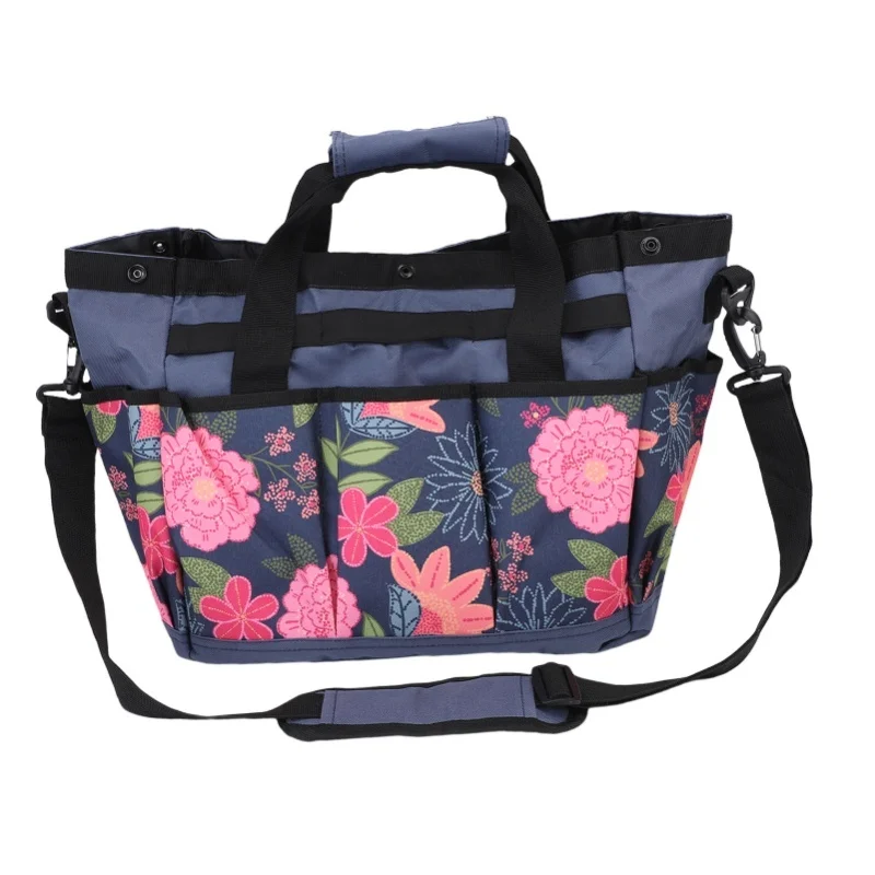 Garden Tool Bag Oxford Cloth Floral Portable Gardening Tool Kit Holder Organizer With Multiple Pockets And Handle For Outdoor