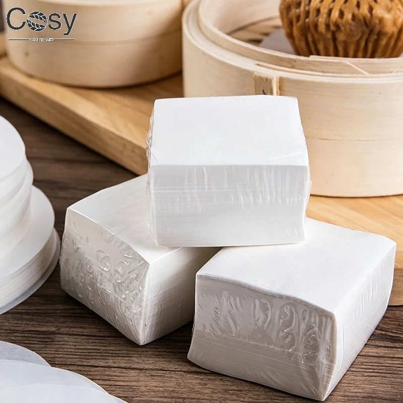 100Pcs Hamburger Patty Wax Paper, 10/11/12cm Burger Separator Paper, Disposable Oil-proof Sheet for Frozen Beef Patties Baking