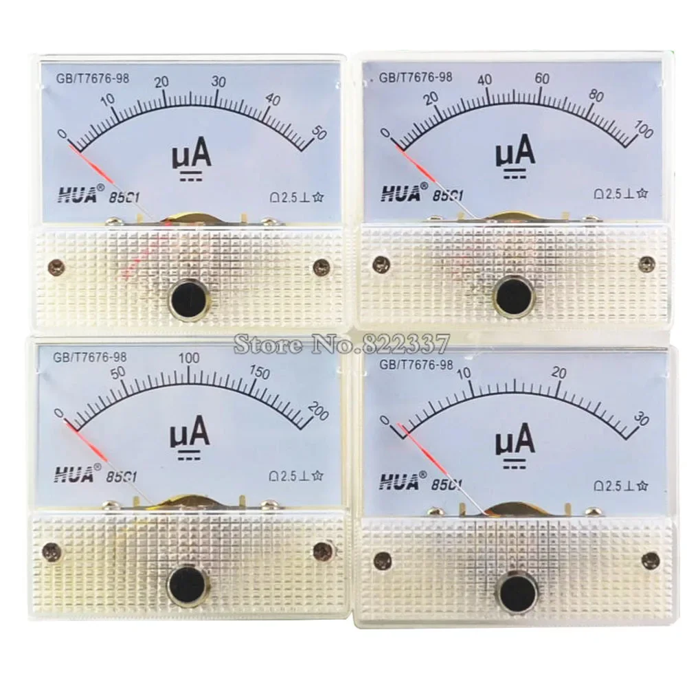 DC 85C1-UA pannello misuratore di corrente analogica 50UA 100UA 200UA 500UA