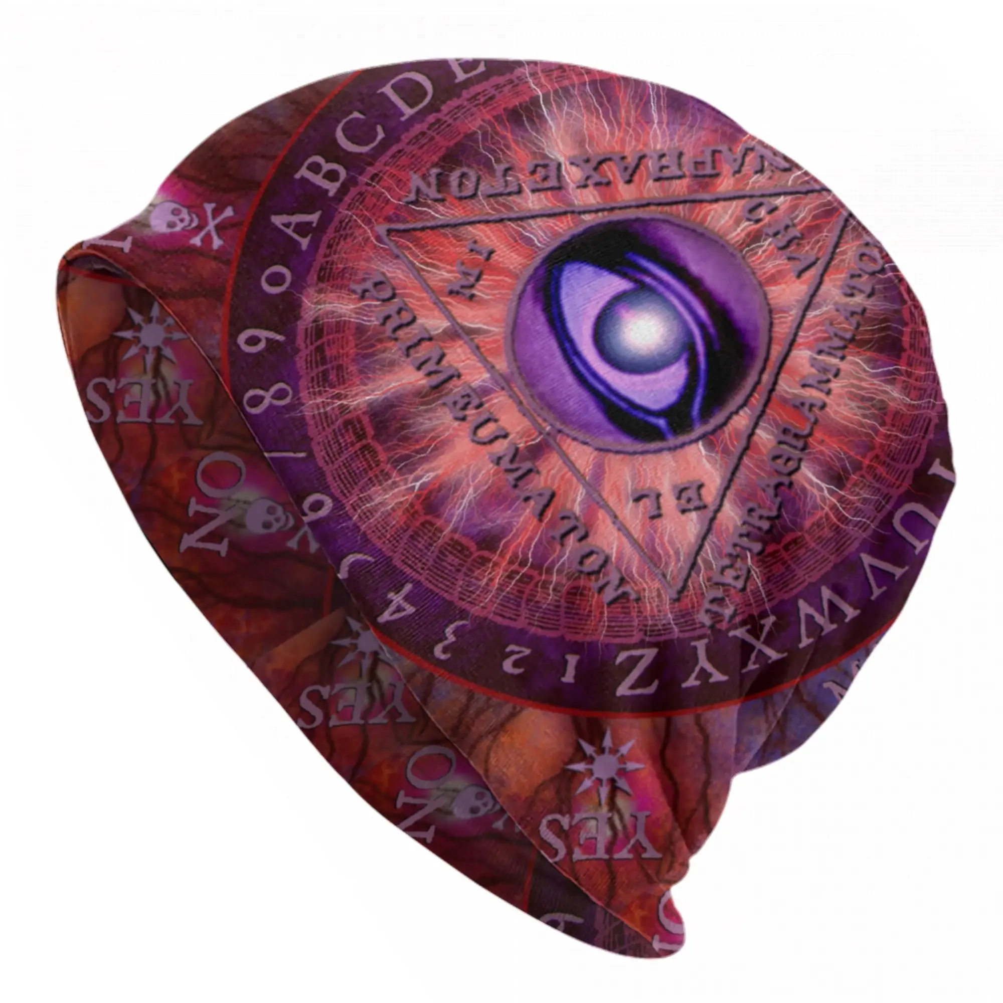 Ouija Board Cap Mystical Magic Demon Eye Hip Hop Unisex Street Skullies Beanies Hats Summer Warm Dual-use Bonnet Hat