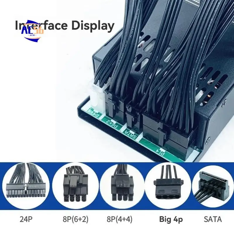 

AC56-250W PSU ATX Full Modular Power Supply FLEX Module Power Supply Low Noise For Small 1U (Flex ITX) Computer Chassis