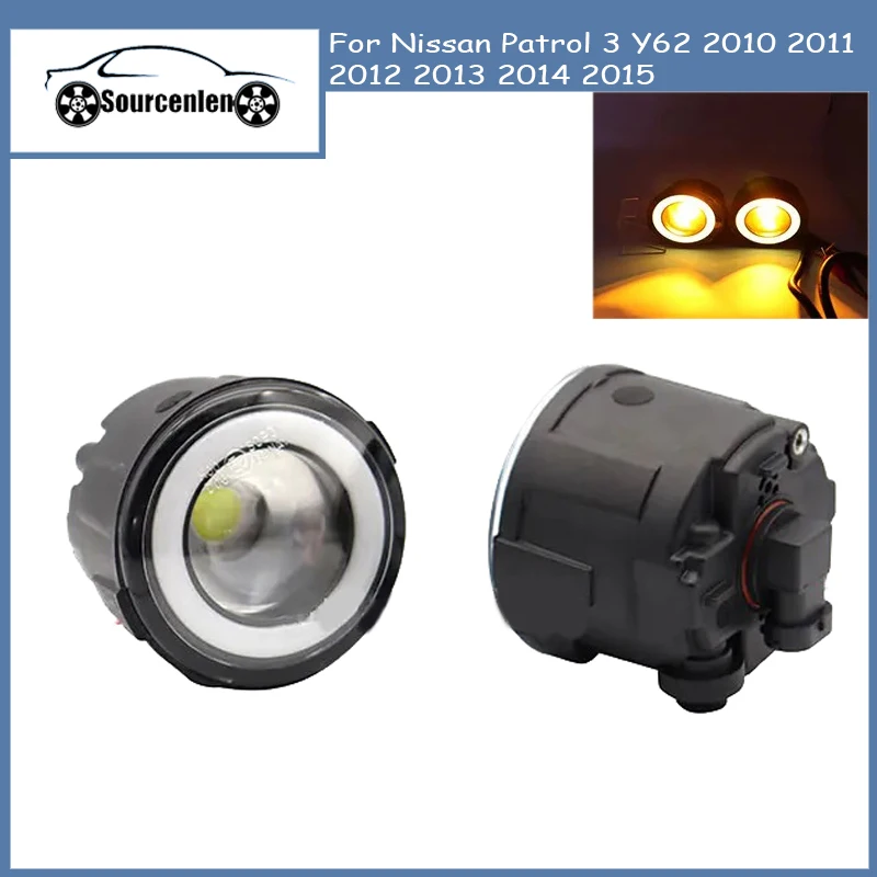 

2 Pieces Car Fog Light LED Daytime Running Lamp For Nissan Patrol 3 Y62 2010 2011 2012 2013 2014 2015