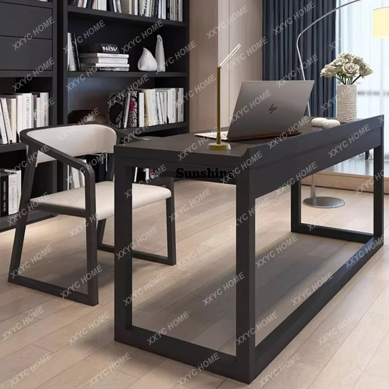 Simple bedroom desk Home minimalist workbench Solid wood writing table
