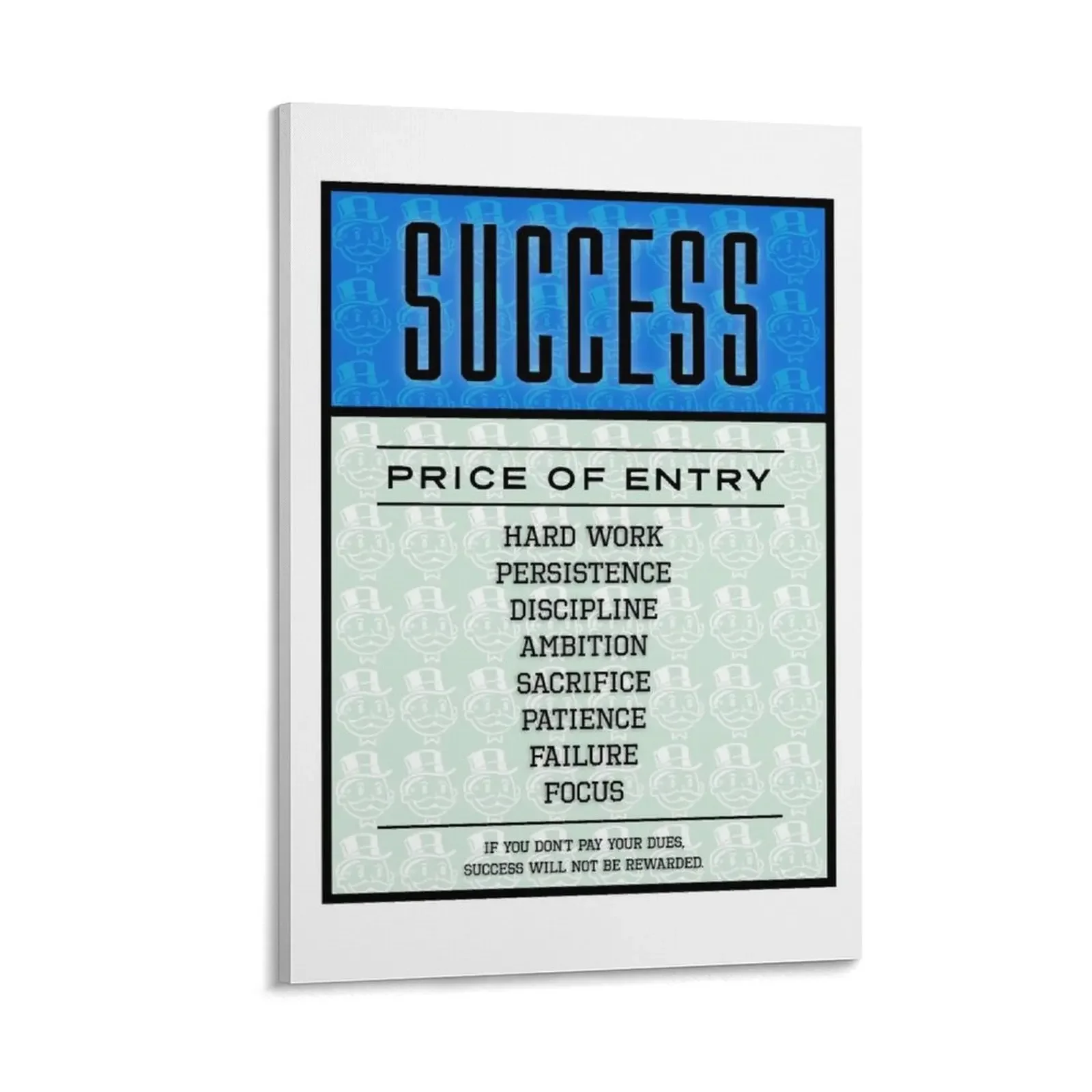 

Monopoly success Canvas Painting posters office decoration wall art canvas painting canvas wall decoration