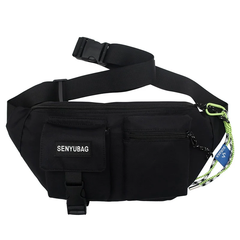 Unisex Waist Bag Casual Nylon Fanny Pack Banana Bags Streetwear Hip Hop Waist Packs Chest Pack Travel Shoulder Bag