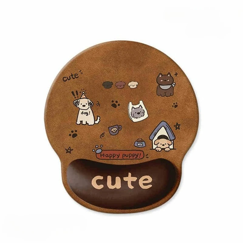 Cartoon Cute Mouse Pad Puppy Wrist Guard 2in1 Mouse Pad Girl Protection Wrist Support Integrated Keyboard Pad Office Desk Mat