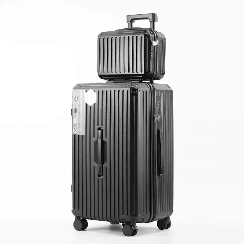 22 28 34 Inch New Suitcase Quality Spinner Five Wheels Luggage PC USB Charger Cabin Trolley Case Suitcase Sets with Cup Holder