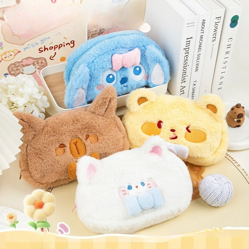 

Cute Cartoon Animal Pencil Case Aesthetic INS Sweet Style Stationery Bag Large Capacity Unique Design Organizer School Supplies