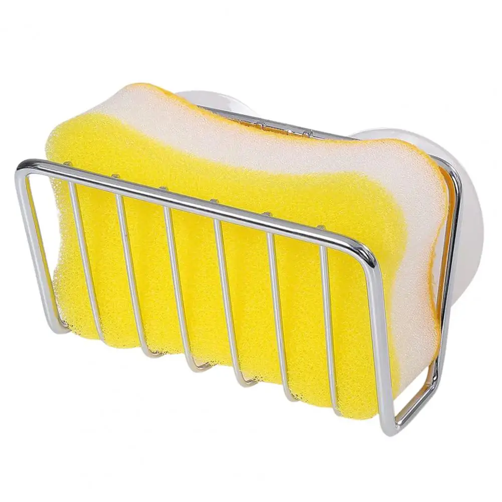 Compact Sponge Holder for Sink Punch-free Sponge Holder with Suction Cups Compact Kitchen Sink Organizer for Sponges for Kitchen