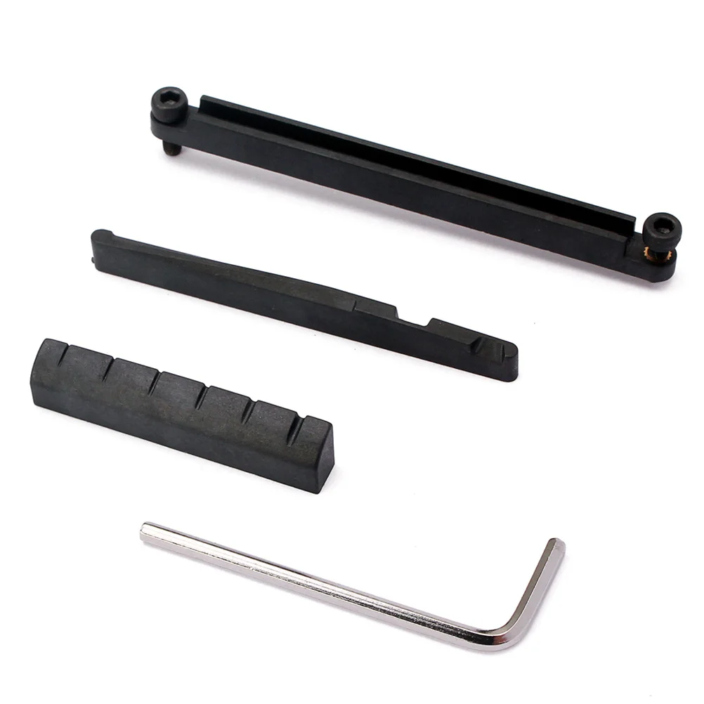 1 مجموعة قابل للتعديل العلوي السفلي الجوز عدة 81 مللي متر السكك الحديدية 6 مللي متر الارتفاع ل الغيتار الصوتية الشعبية استبدال أجزاء السرج جسر الملحقات #1