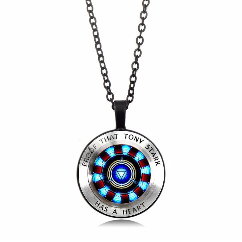 Marvel Legends Time Gem Cabochon Necklace Iron Man Necklace Marvel Avengers Endgame Quantum Realm Series Necklace Kids Gift