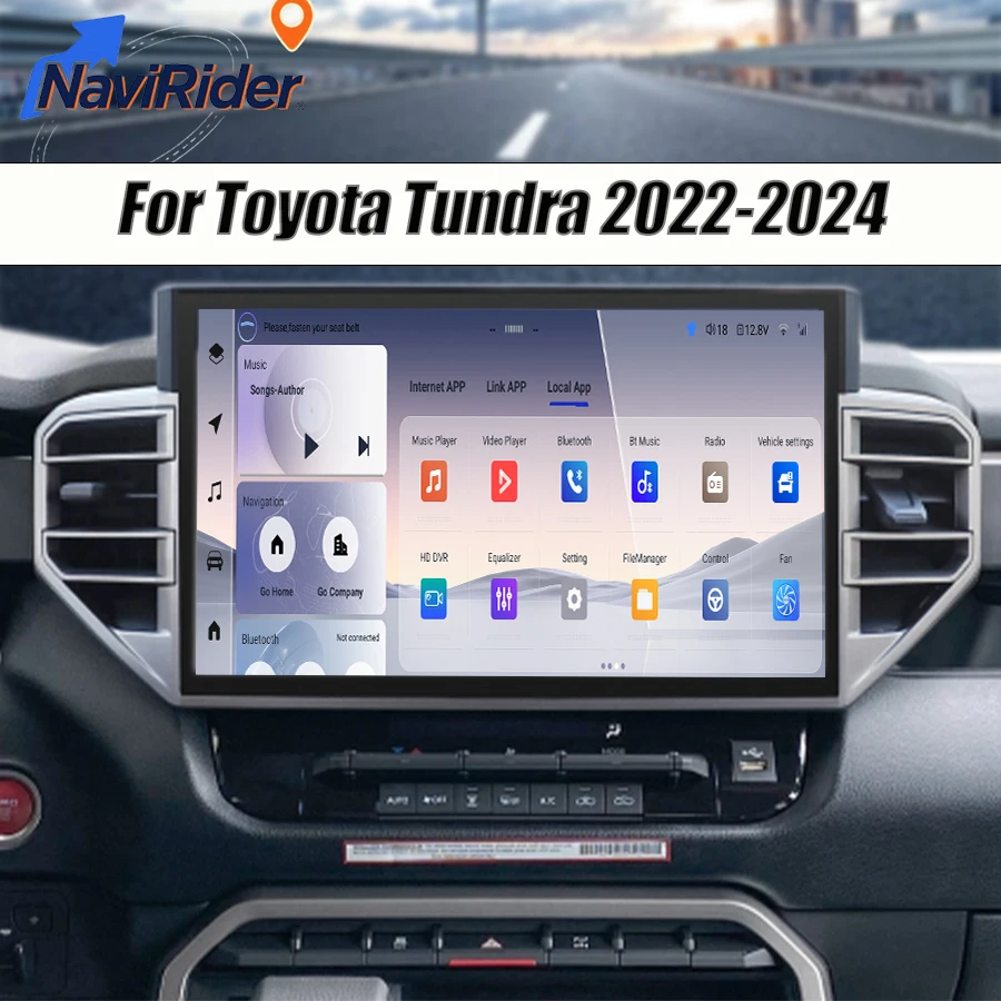 14.6inch Multimedia Video Player Car Radio For Toyota Tundra 2022-2024 Navigation Carplay Screen Android Auto Stereo Head Unit