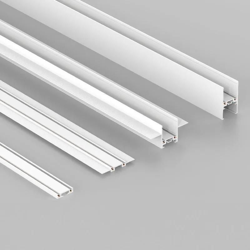 2024 New 48V Magnetic Track  Embedded Surface Concealed Mount Hang 4 Styles Installation Led Ceiling Lamp Rail Light