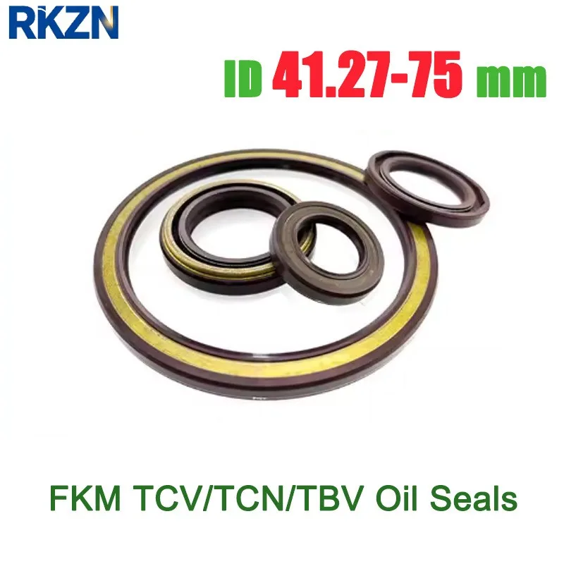 1pcs FKM TCV/TCN/TBV Oil Seals ID 41-75mm - 250°C High Pressure Rotary Shaft Seals for Pumps/Motors (BABSL Standard)
