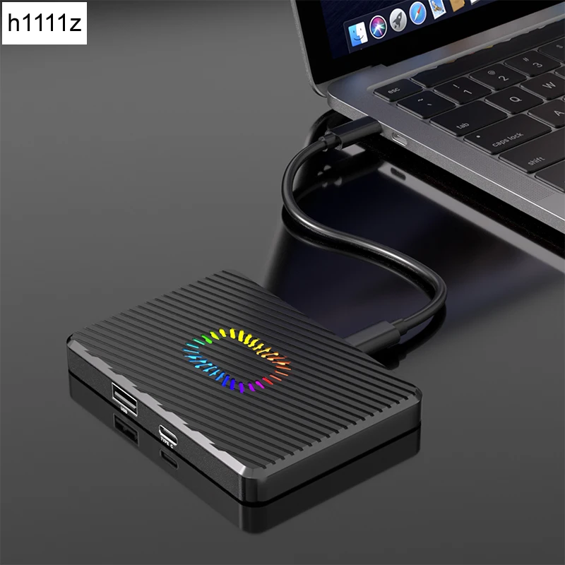 SSD Enclosure USB HUB M.2 NVME M Key + M.2 NGFF B Key + 10G USB3.2 GEN2 Port + 10G Type C Port M2 SSD Docking Station for Laptop