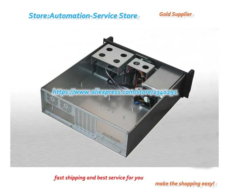 Chasis de servidor de control industrial 3U compatible con tamaño de PC enchufe caliente LCD monitoreo en tiempo real USB3.0