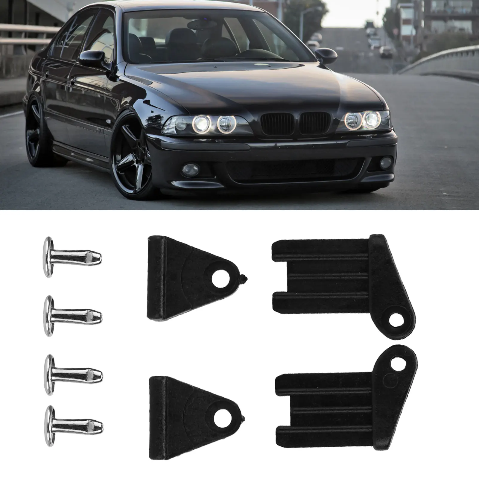 Rear sunshade repair kit suitable for B MW 5 Series, 7 Series,etc.(including 8 pieces): sturdy and durable, precise replacement