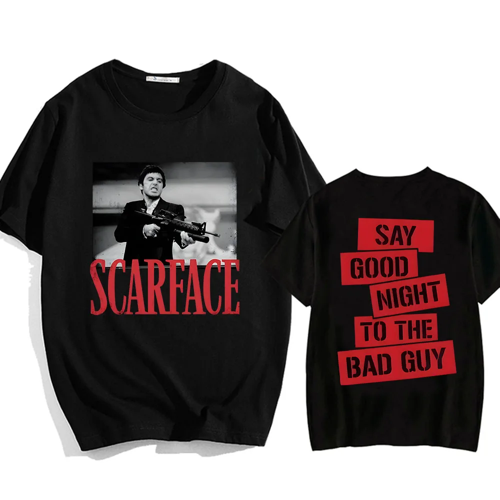 Movie Scarface T-shirts High Quality Cotton Men/Women Tee-shirt Streetwear Hip Hop Casual Harajuku Graphic Tshirt Film Print Tee