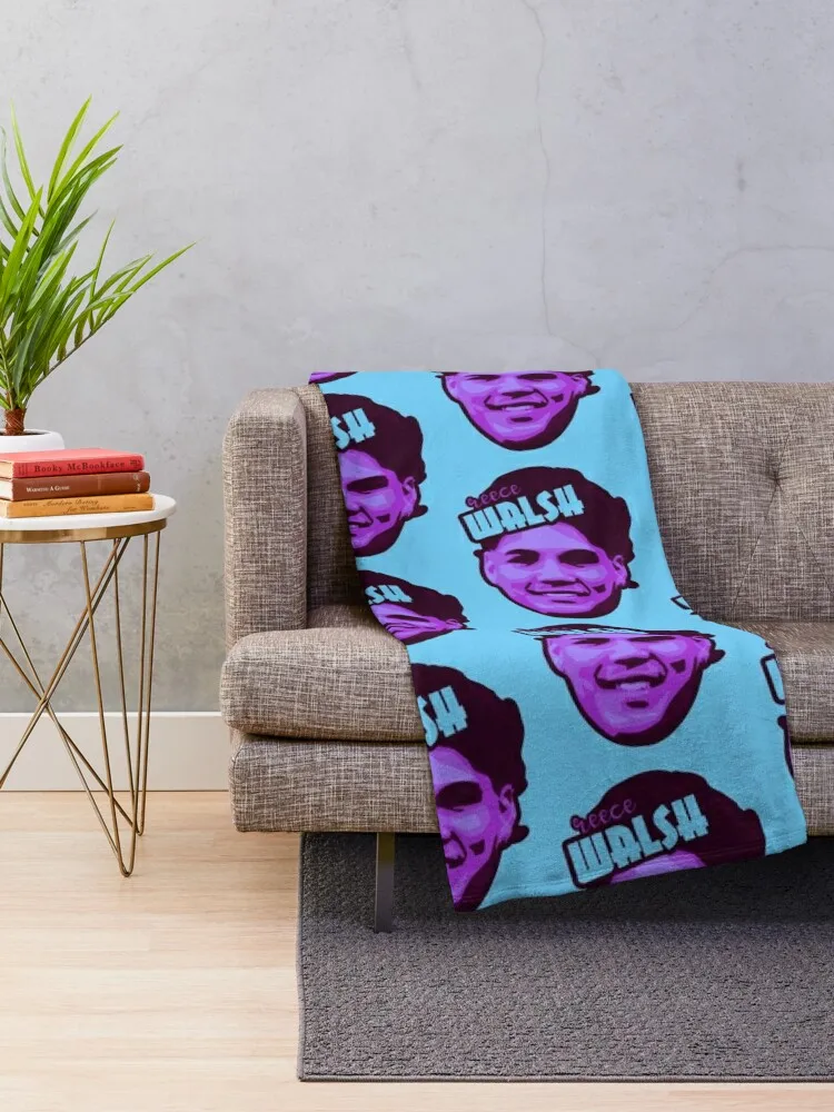 Reece Walsh NRL Rugby League Throw Blanket Flannels Vintage blankets and throws Decoratives Blankets