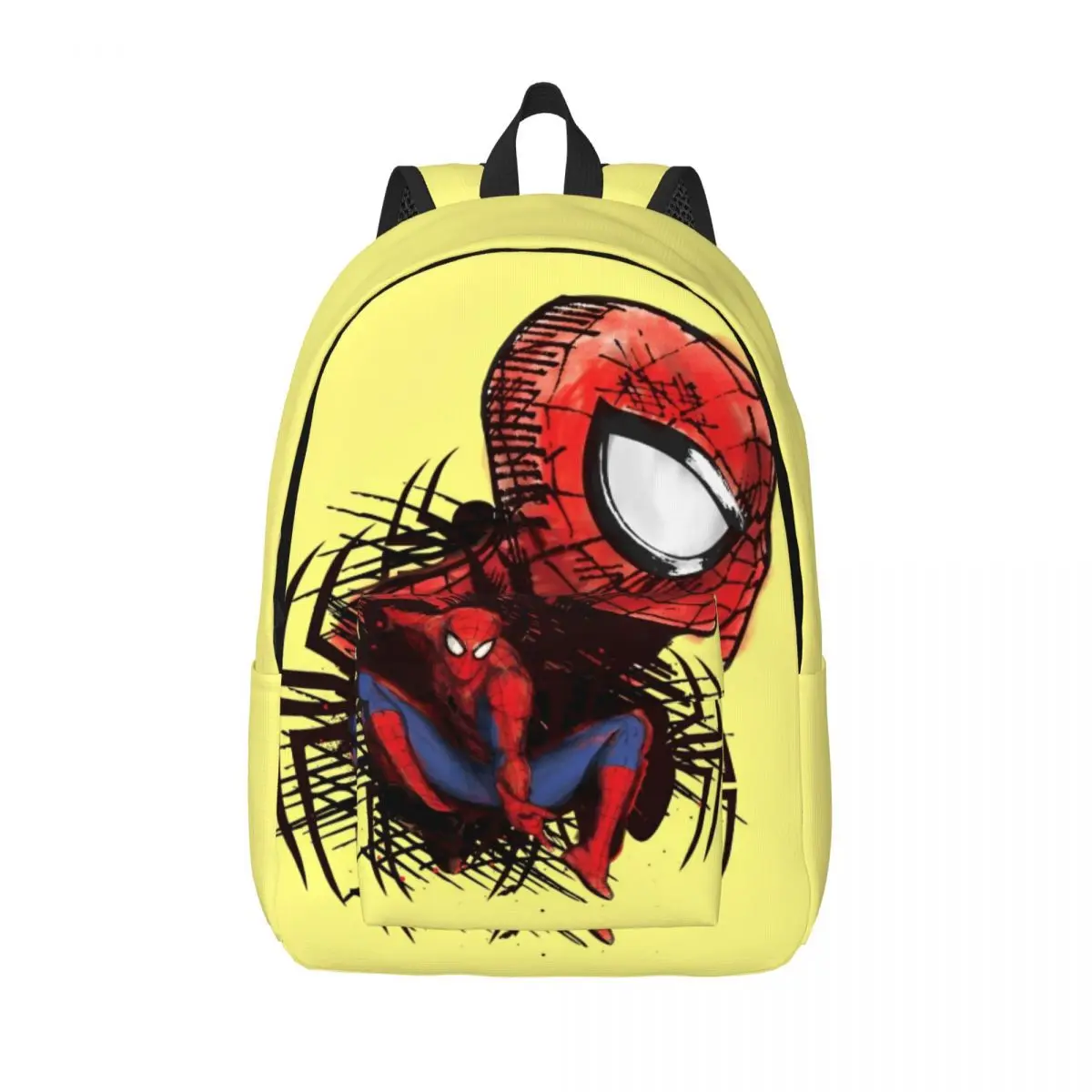 Spider Man Sketched Marker Drawing Backpack Hiking Backpacks Female Colorful Soft School Bags Style Rucksack