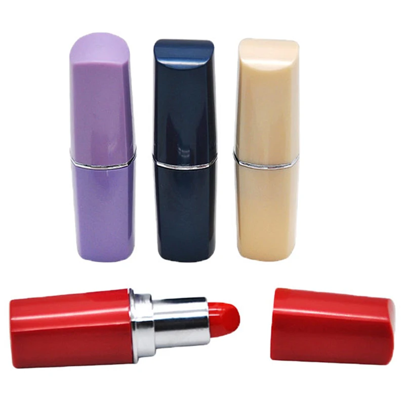 1pc Cute Secret Lipstick Shaped Stash Pills Box Holder Medicine Organizer Case