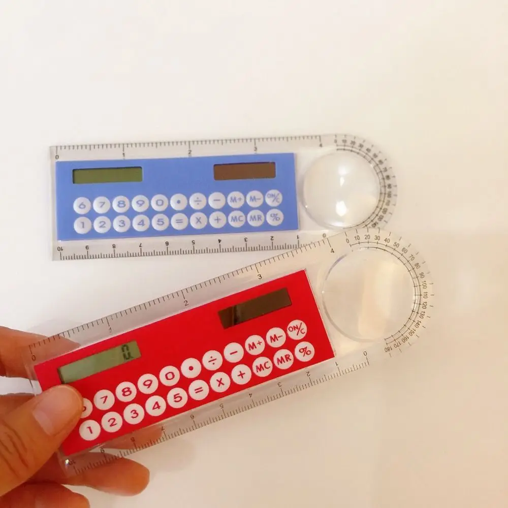 Portable Multifunctional School Supplies Digital Caliper Calculator Ruler Office Stationery Solar Energy Calculator