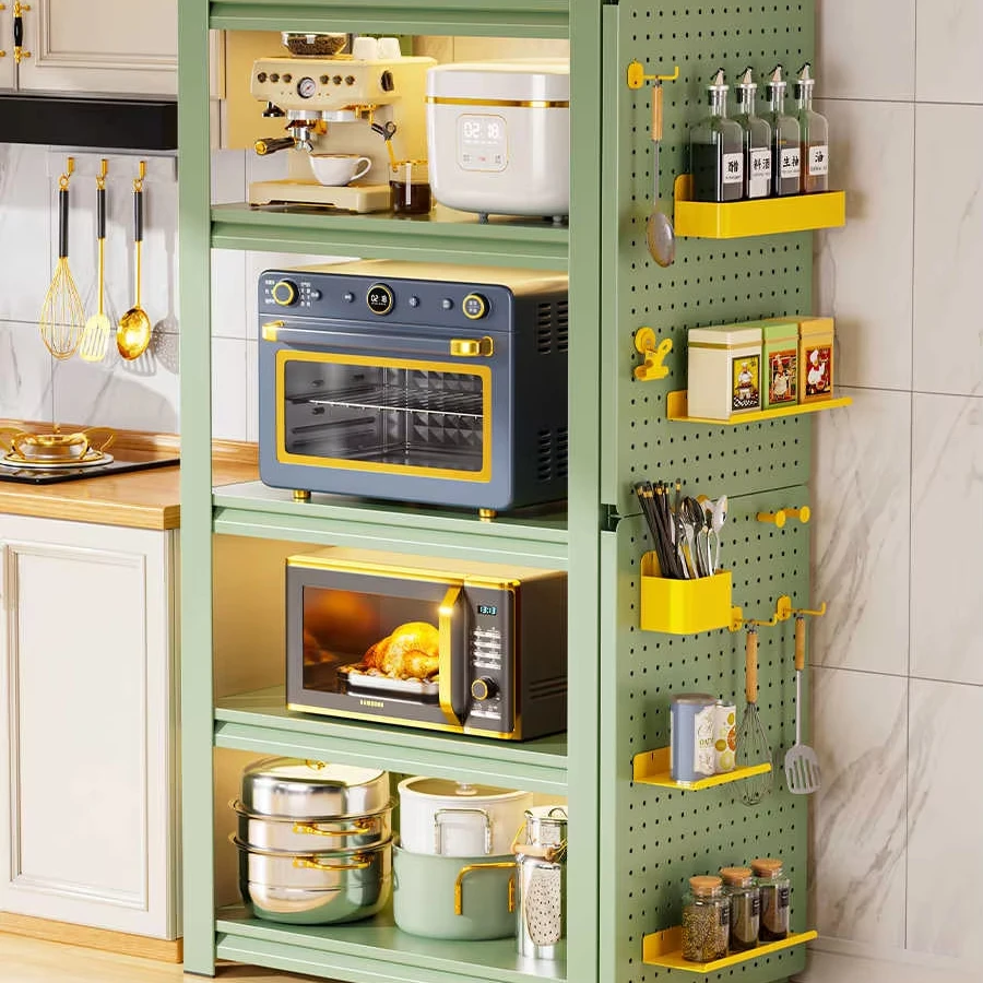 

Modern Design Steel Multi-Layer Storage Rack for Kitchen for Microwave Oven Rice Cooker Floor-Standing Miscellaneous Storage