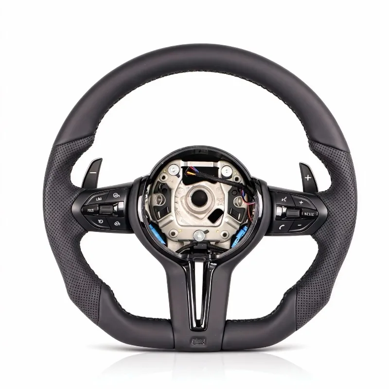 

High Quality Sports Leather Steering Wheel for M3 M5 F10 F15 F12 F30 F32 F20 F22 F87 F12 F35 F36 E90 E70 Car Steering Wheel