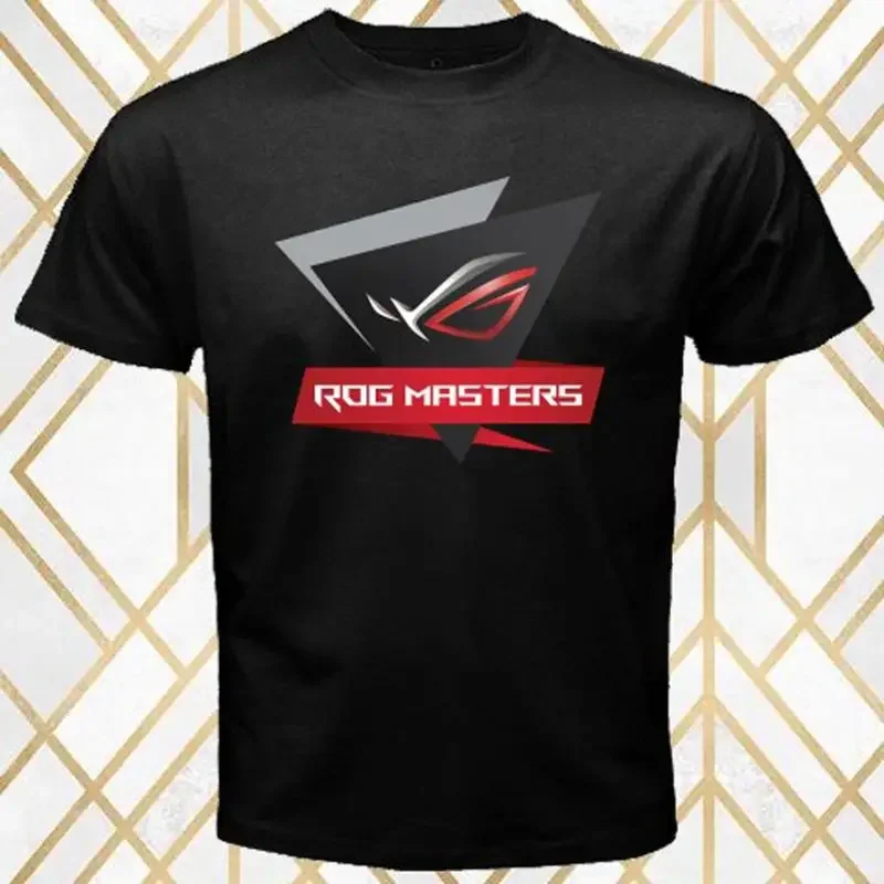 Asus ROG Masters Computer Game Gaming Herren-T-Shirt in Schwarz, Größe S 3XL