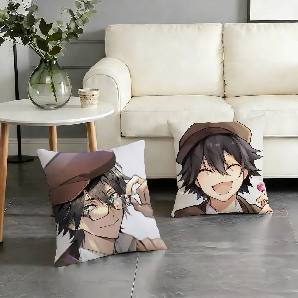 Bungo S-Stray R-Ranpo Edogawa Pillow Case Cushion Cover Throw Pillow Case For Car Sofa