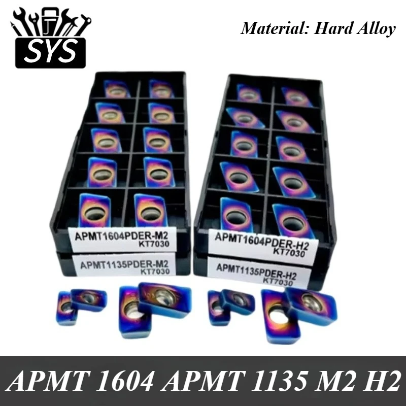 SYS كربيد إدراج APMT APKT APMT1135 APMT1604 PDER M2 H2 XM تحول إدراج CNC 300R 400R صلابة عالية الملونة طحن إدراج #1
