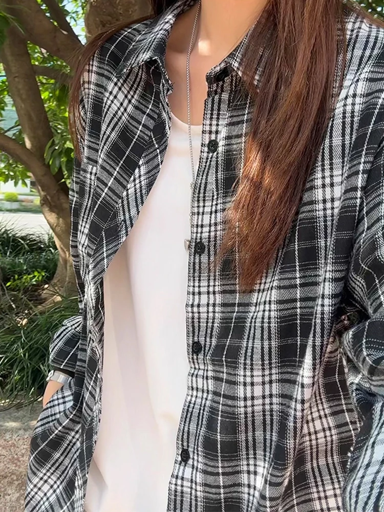

Мужской осенний модный повседневный универсальный топ в клетку American Sle Long Sve Plaid irt из полиэфирного волокна