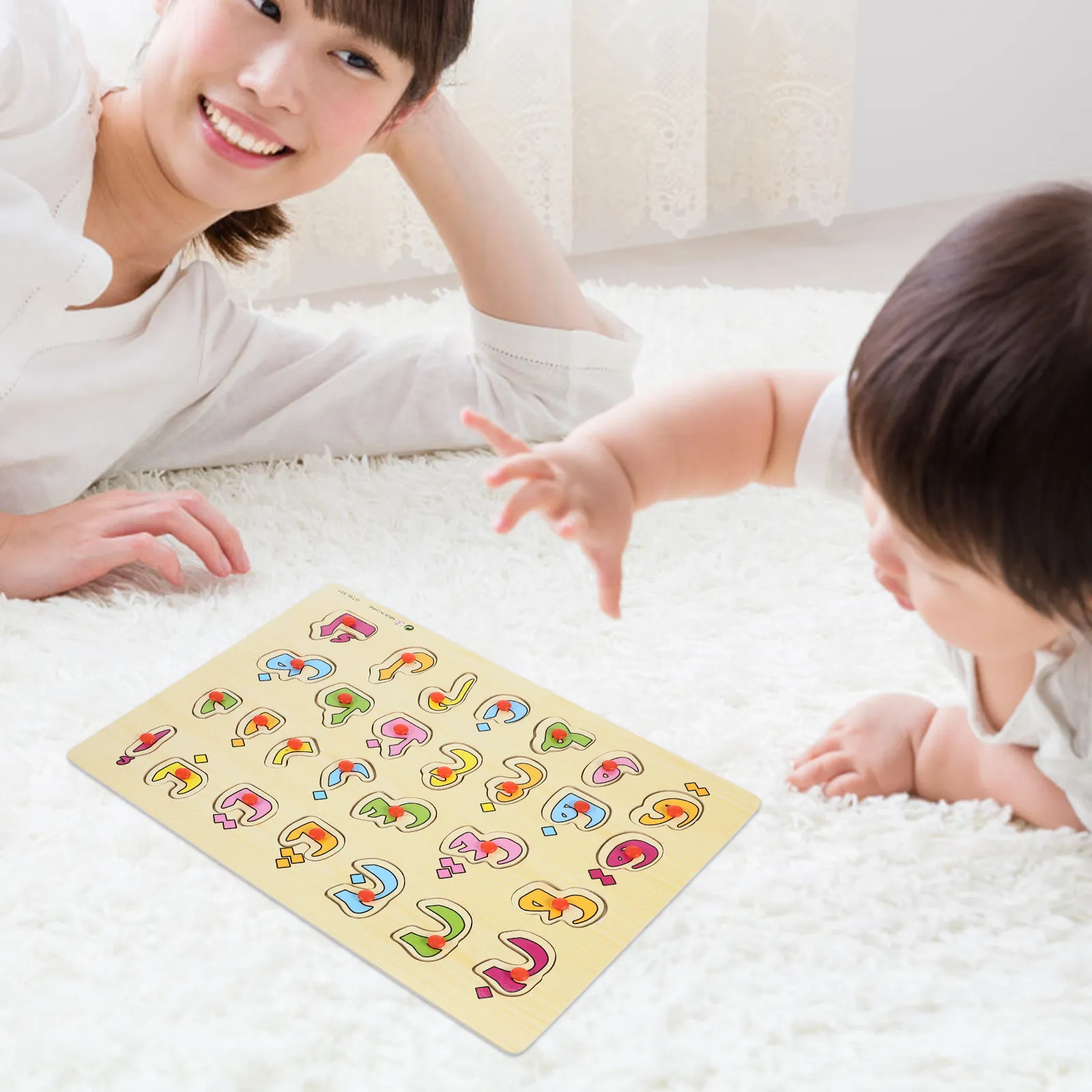 

1Set Wooden Arabic Alphabet Puzzle Cognitive Puzzles for Toddlers Educational Matching Tool for Kids Preschool Learning
