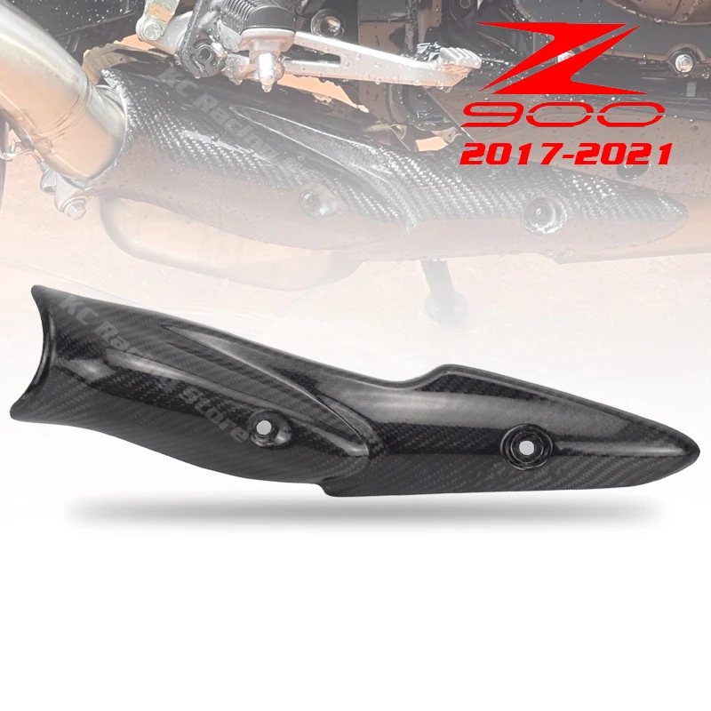 Carbon Fiber Exhaust Heat Shield Anti-Scalding Shell Escape Muffler Protector Cover for Kawasaki Z900 2017 2018 2019 2020 2021