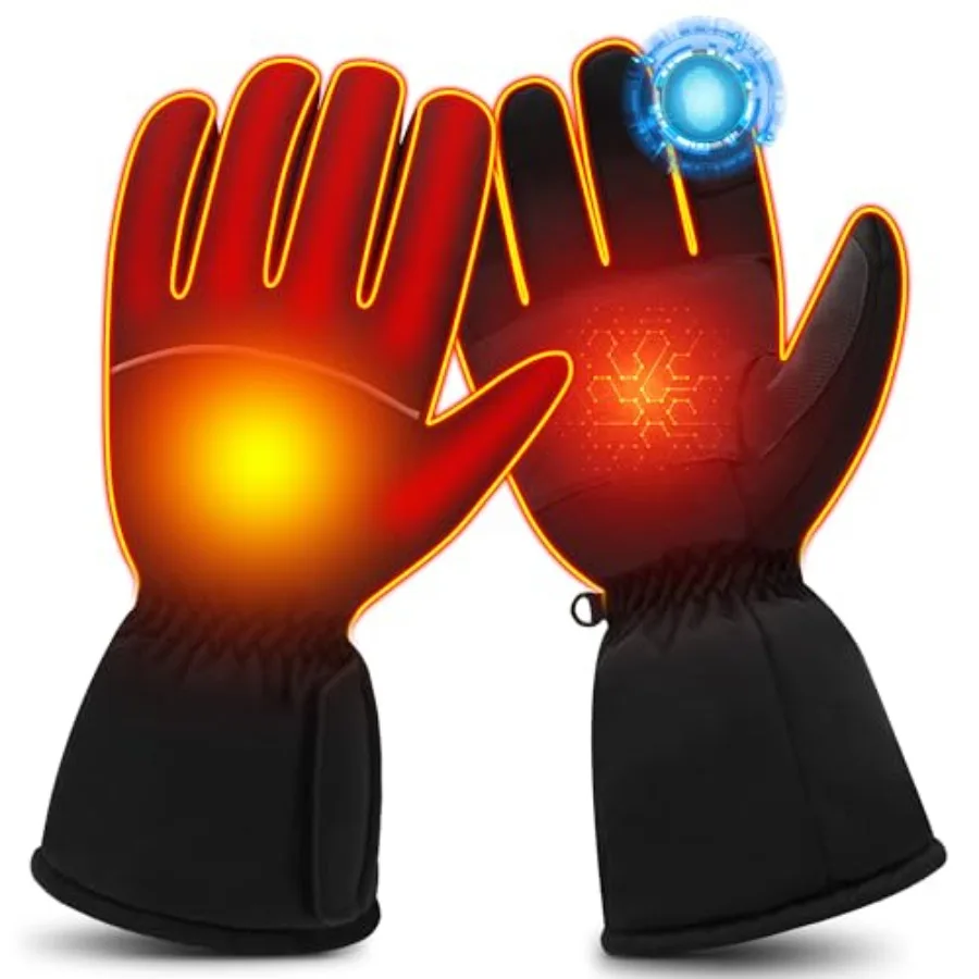 

Heated Gloves Waterproof Windproof Gloves 3.7V Rechargable Hand Warmers for Hiking Cycling Hunting Skiing Camping Fishing