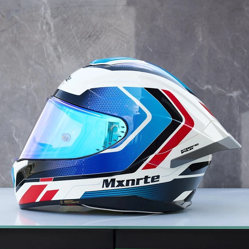 Orignal Mxnrte White Red Blue Dodge Helmet Men and Women Full Face Helmet Off-Road Safety Motorcycle Helmet Casque DOT Approved