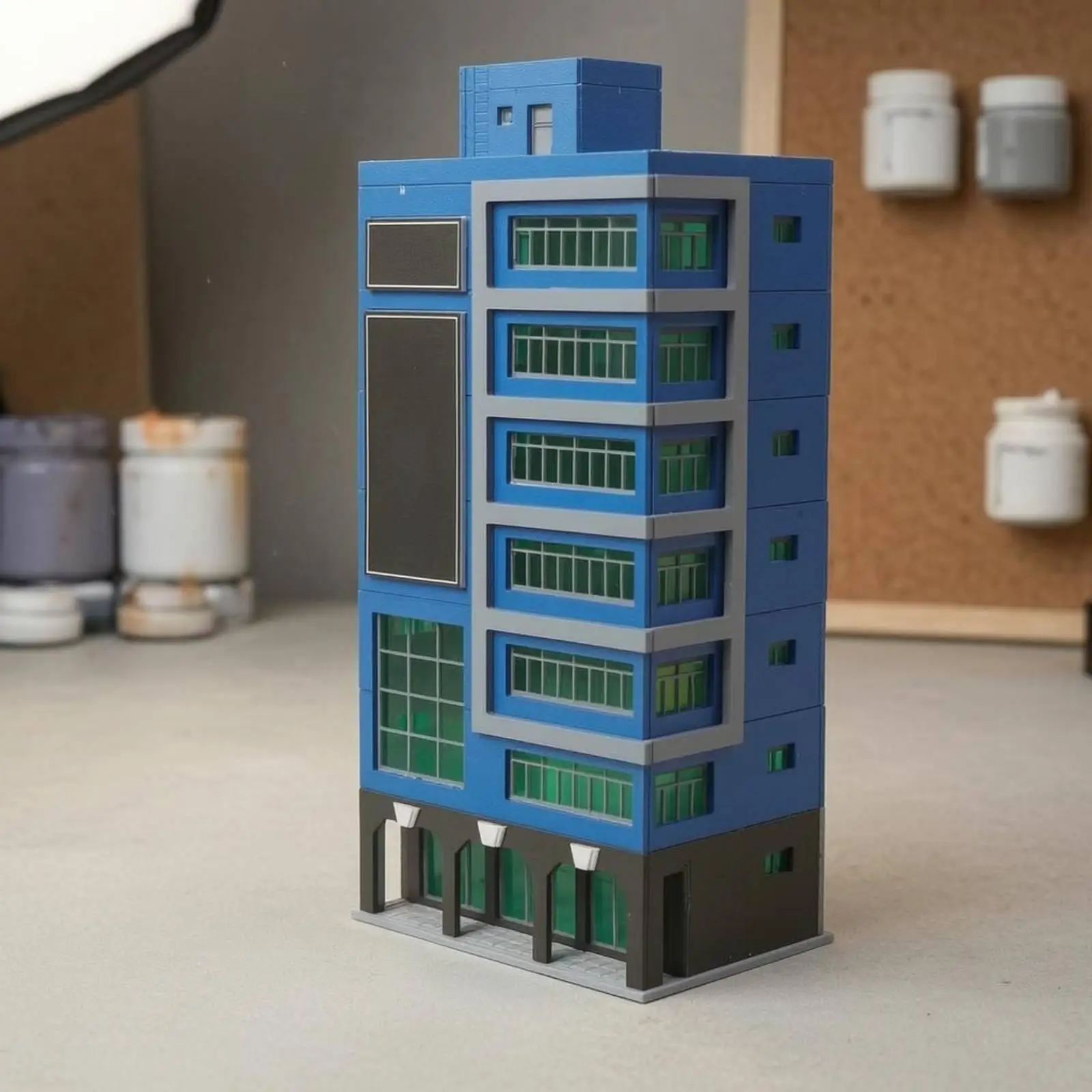 Urban Scene Building Plastic Model Large Model Building Block Kit for Creative Cityscape Diorama Display