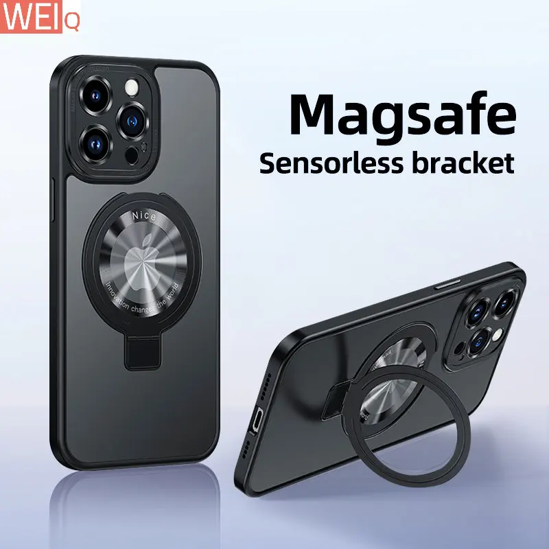 

Защитный чехол для объектива Magsafe, матовый чехол для телефона с беспроводной зарядкой для iPhone 12, 13, 14 Pro Max, держатель для телефона с отверстием для логотипа