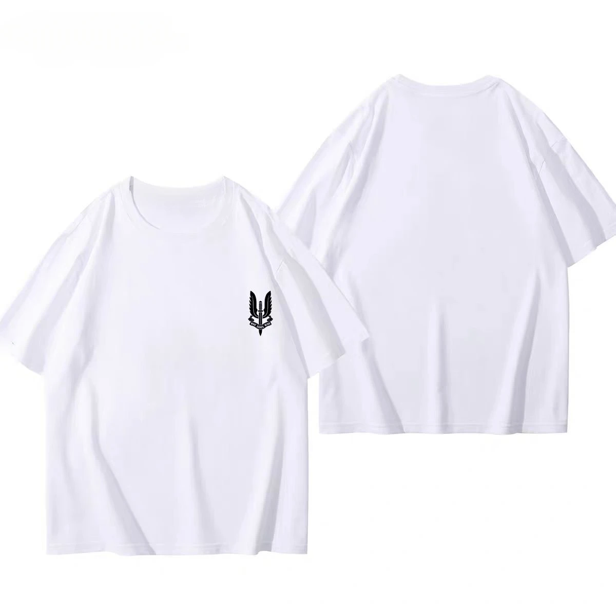 SAS قناع واقي من الغاز مطبوعة قصيرة الأكمام Y2K الرجال السود القوات الخاصة العسكرية مروحة الصيف الزي القطن الخالص التكتيكية تي شيرت