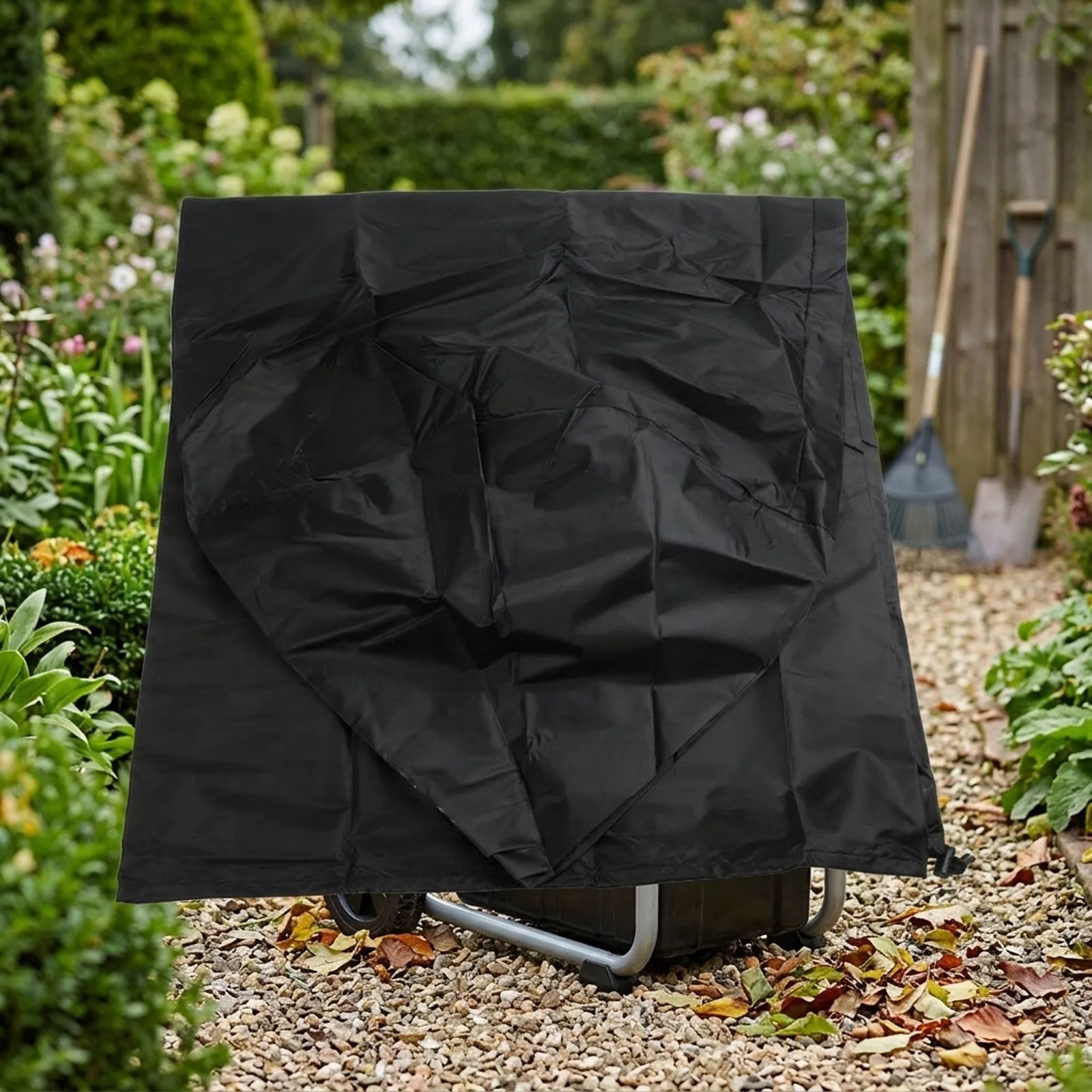 210D Oxford Fabric Cover Electric Leaf Mulcher Cover Weather for protection Tear Resistant Material Adjustable Elastic Closure