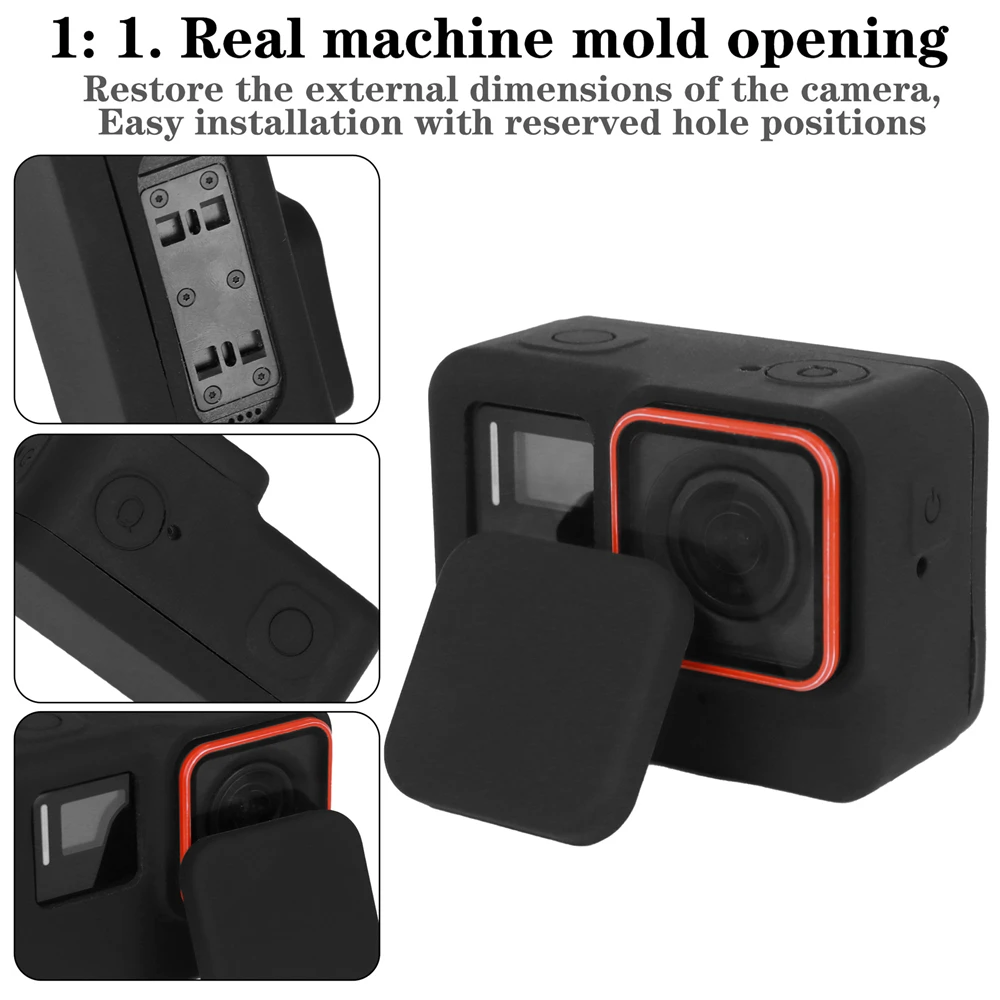 Casing pelindung kamera Insta360 Ace, sarung pelindung silikon anti syok anti gores dengan tutup lensa untuk Insta360 Ace