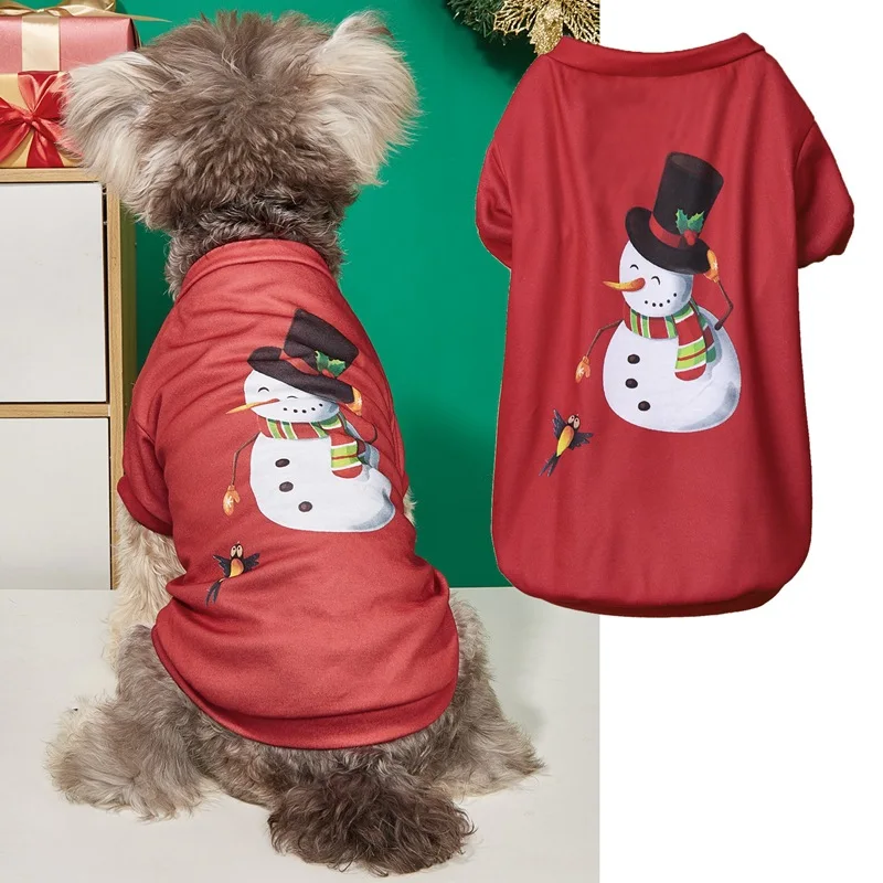 Christmas Dog Clothes New Year Pets Dogs Clothing For Small Medium Dogs Costume Chihuahua Pet Shirt Warm Dog Clothing Yorkshire