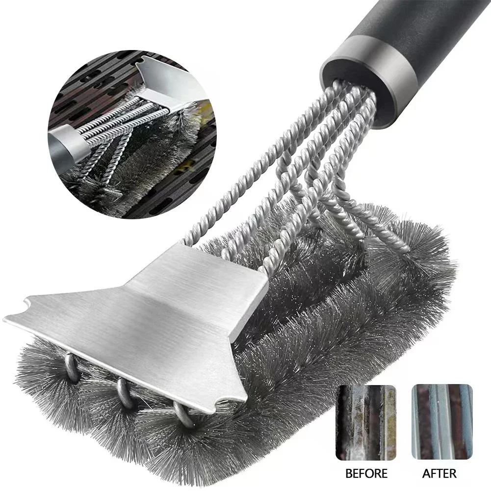 

Barbecue Grill BBQ Brush Clean Tool, Grill Accessories, Stainless Steel Bristles Non-stick Cleaning Brushes Barbecue accessories