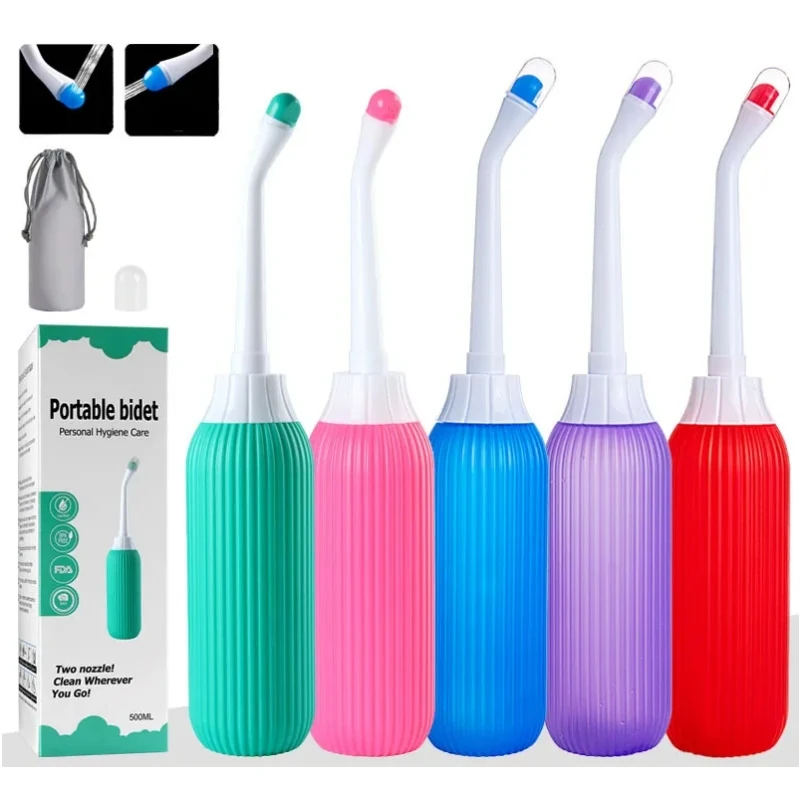 Peças privadas de bidê portátil Flushing Device para mulheres grávidas, bidé corporal períneo feminino, limpador de bumbum de bebê, grávida deitada,