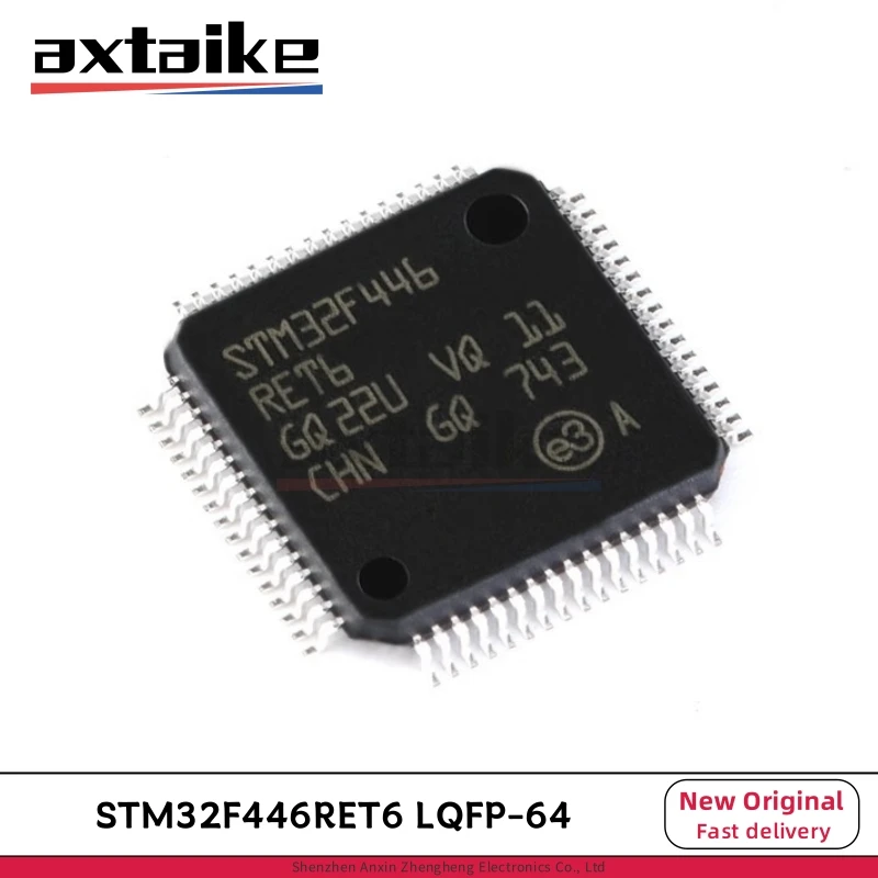 2PCS STM32F446RET6 LQFP-64 STM32F446 ARM Cortex-M4 32Bit MCU+FPU 512kB Flash 128+4KB RAM SMD Microchip IC